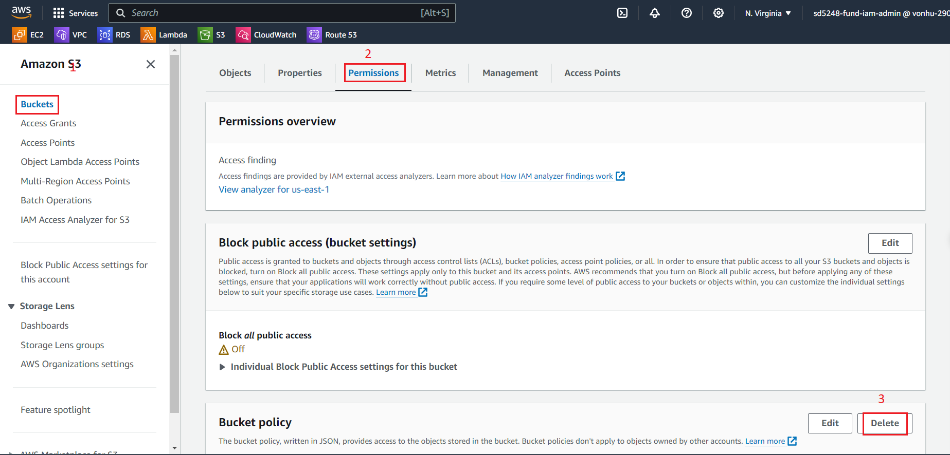 Enable block public access AWS System Manager